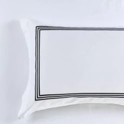 Ritz 1000 TC Embroidered Black Quilt Cover Set -Bedding Specialty Shop 1000TC QCS B 2