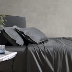 Soho 1000 TC Cotton Sheet Set Charcoal -Bedding Specialty Shop 1000TC CHARCOAL 1