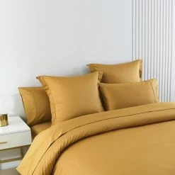 Soho 1000TC Quilt Cover Set Mustard -Bedding Specialty Shop 1000TC QCS MUSTARD 2