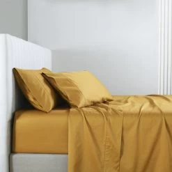 Soho 1000TC Quilt Cover Set Mustard -Bedding Specialty Shop 1000TC QCS MUSTARD 3