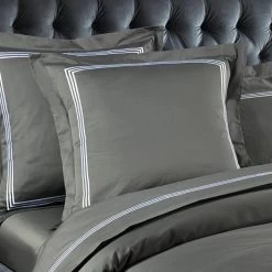 Ritz 1000 TC Embroidered 50cm Mega Sheet Set Charc -Bedding Specialty Shop 1000TC SSET CHAR mega 2