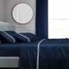 Ritz 1000 TC Embroidered Navy With White Sheet Set