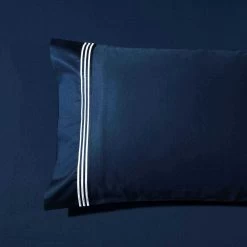 Ritz 1000 TC Embroidered Navy With White Sheet Set -Bedding Specialty Shop 1000TC SSET NAVYWWHITE 2