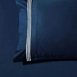 Ritz 1000 TC Embroidered Navy With White Sheet Set -Bedding Specialty Shop 1000TC SSET NAVYWWHITE 3