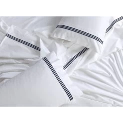 Ritz 1000 TC Embroidered 50cm Mega Sheet Set White 5 Ritz 1000 TC Embroidered 50cm Mega Sheet Set White -Bedding Specialty Shop 1000TC SSET NAVY MEGA 1