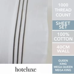 Ritz 1000 TC Embroidered Sheet Set Silver -Bedding Specialty Shop 1000TC SSET SILVER 1