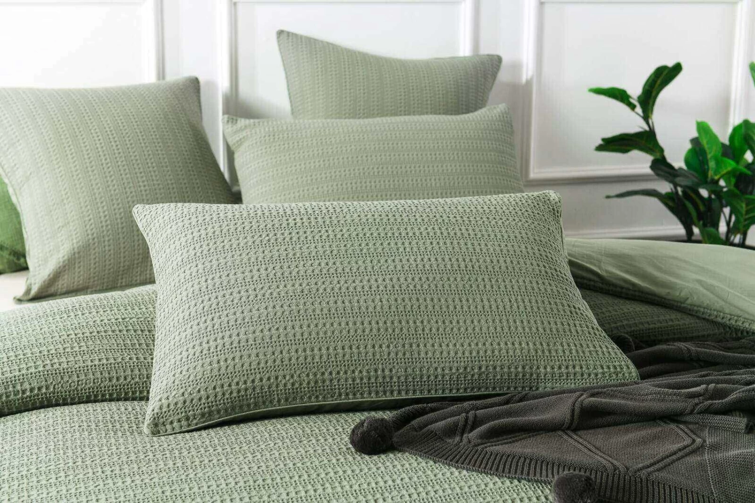 Jax Chunky Waffle Shadow Quilt Cover Set 2 Jax Chunky Waffle Shadow Quilt Cover Set - Image 2