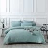 Jax Chunky Waffle Blue Quilt Cover Set