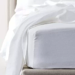 Antwerp Linen Fitted Sheet - White