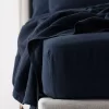 Antwerp Linen Fitted Sheet - Ink
