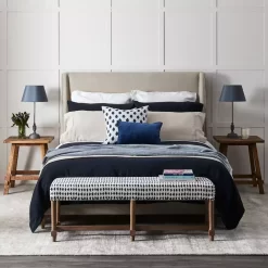 Antwerp Linen Quilt Cover - Ink -Bedding Specialty Shop 1117260229 c