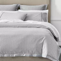 Parish Flat Sheet - Black & White -Bedding Specialty Shop 1117261278 a 2