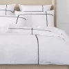 Metro Quilt Cover - White & Black