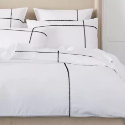 Metro Quilt Cover - White & Black