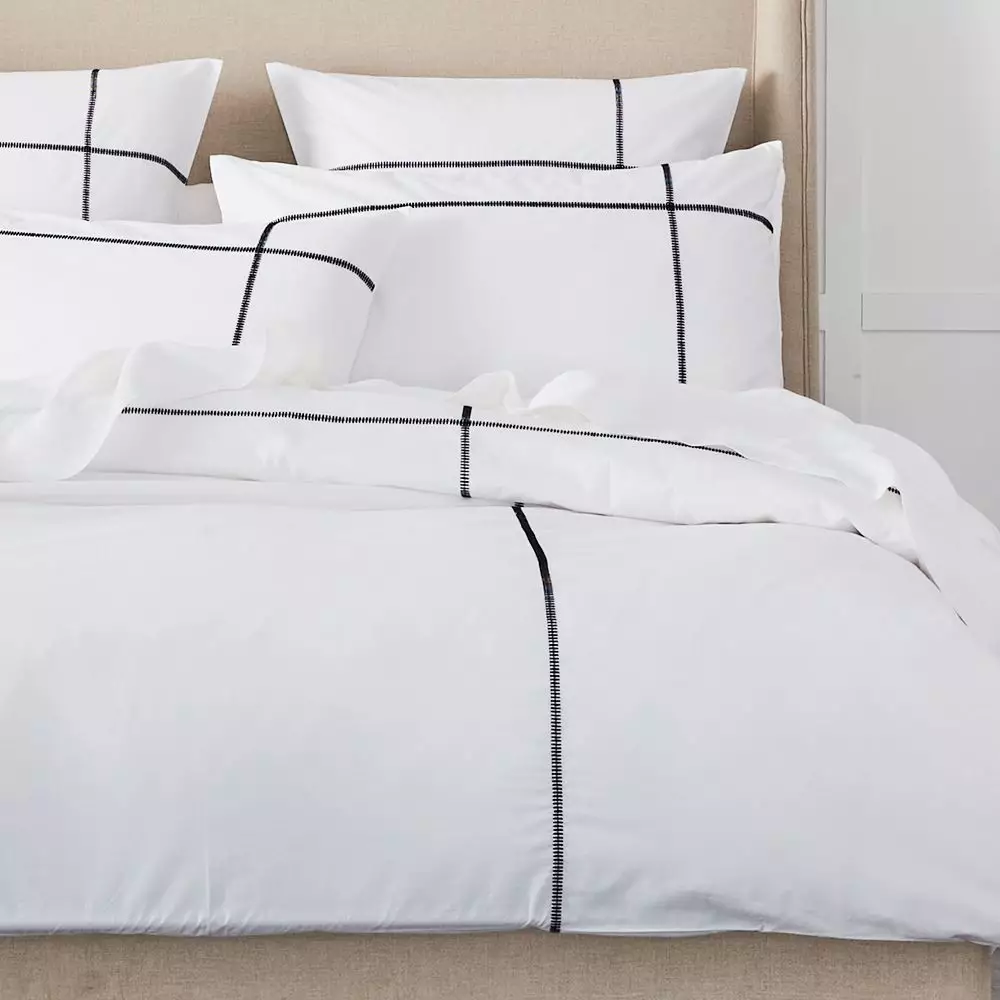 Metro Quilt Cover - White & Black 1 Metro Quilt Cover - White & Black