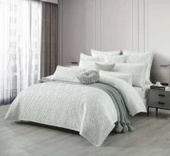 Amalfi White Quilt Cover Set -Bedding Specialty Shop 30959 2