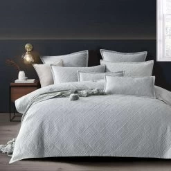 Kolt Quilt Cover Set Grey