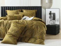 Boston Mustard Velvet Quilt Cover Set -Bedding Specialty Shop 32033 2