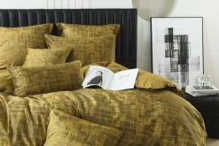 Boston Mustard Velvet Quilt Cover Set -Bedding Specialty Shop 32033 3