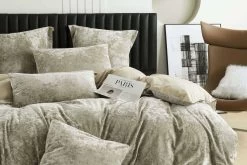 Cody Natural Velvet Quilt Cover Set -Bedding Specialty Shop 32036 3