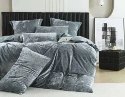 Cody Silver Velvet Quilt Cover Set -Bedding Specialty Shop 32038 2