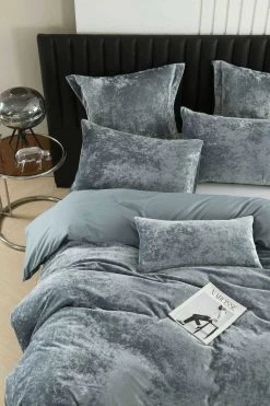 Cody Silver Velvet Quilt Cover Set -Bedding Specialty Shop 32038 5