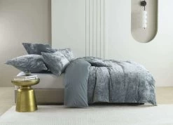 Cody Silver Velvet Quilt Cover Set -Bedding Specialty Shop 32038 7