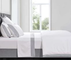 Plaza Grey 1000TC Quilt Cover Set -Bedding Specialty Shop 32318 3