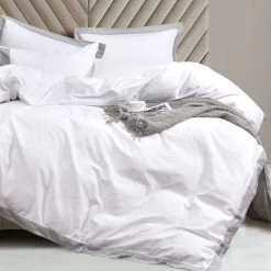Plaza Grey 1000TC Quilt Cover Set -Bedding Specialty Shop 32318 4