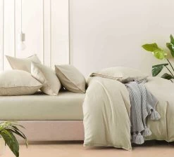 Bamboo Linen Quilt Cover Set Natural (Linen) -Bedding Specialty Shop 32475 2