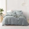 Stone Washed Quilt Cover Set Stormy Blue