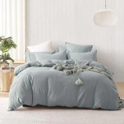 Bedding Specialty Shop 28 Stone Washed Quilt Cover Set Stormy Blue