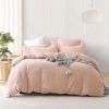 Stone Washed Quilt Cover Set Pink