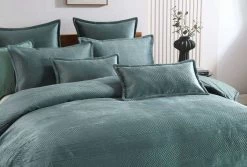 Emma Quilt Cover Set Forest Green -Bedding Specialty Shop 32595 2