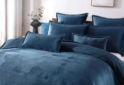 Emma Quilt Cover Set Navy -Bedding Specialty Shop 32596 2
