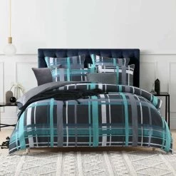 Clark Teal Quilt Cover Set 9 Clark Teal Quilt Cover Set -Bedding Specialty Shop 32780 4