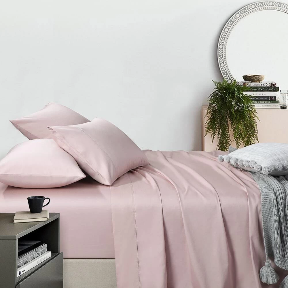 400 Thread Count Fitted Sheet Blush 4 400 Thread Count Fitted Sheet Blush - Image 4