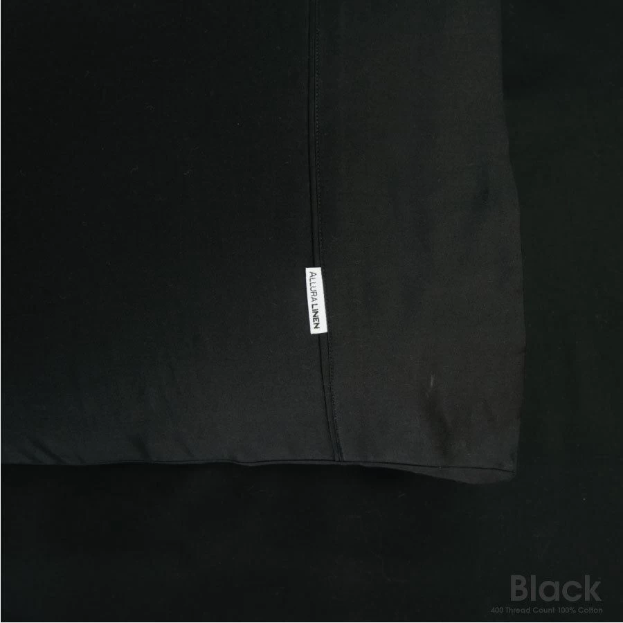 400 Thread Count Sheet Set Black 1 400 Thread Count Sheet Set Black