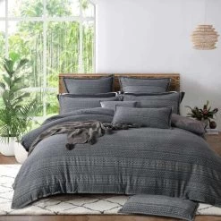 Bedding Specialty Shop 32 Ivy Charcoal Quilt Cover Set