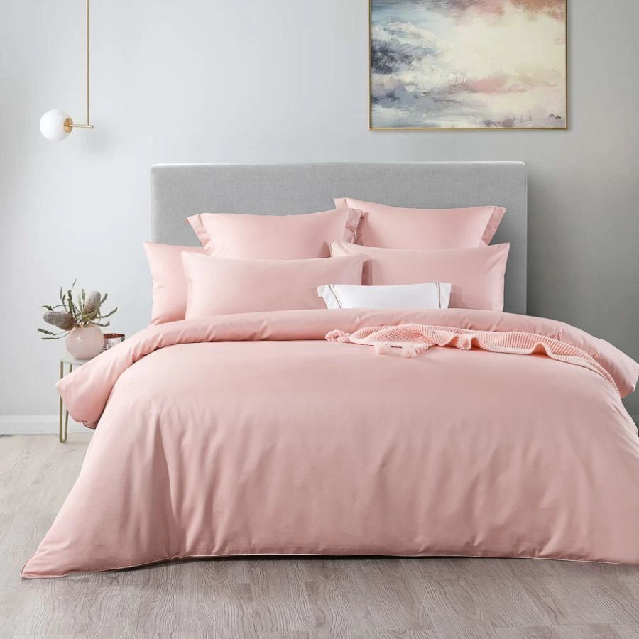 Soho 1000TC Quilt Cover Set Blush 1 Soho 1000TC Quilt Cover Set Blush