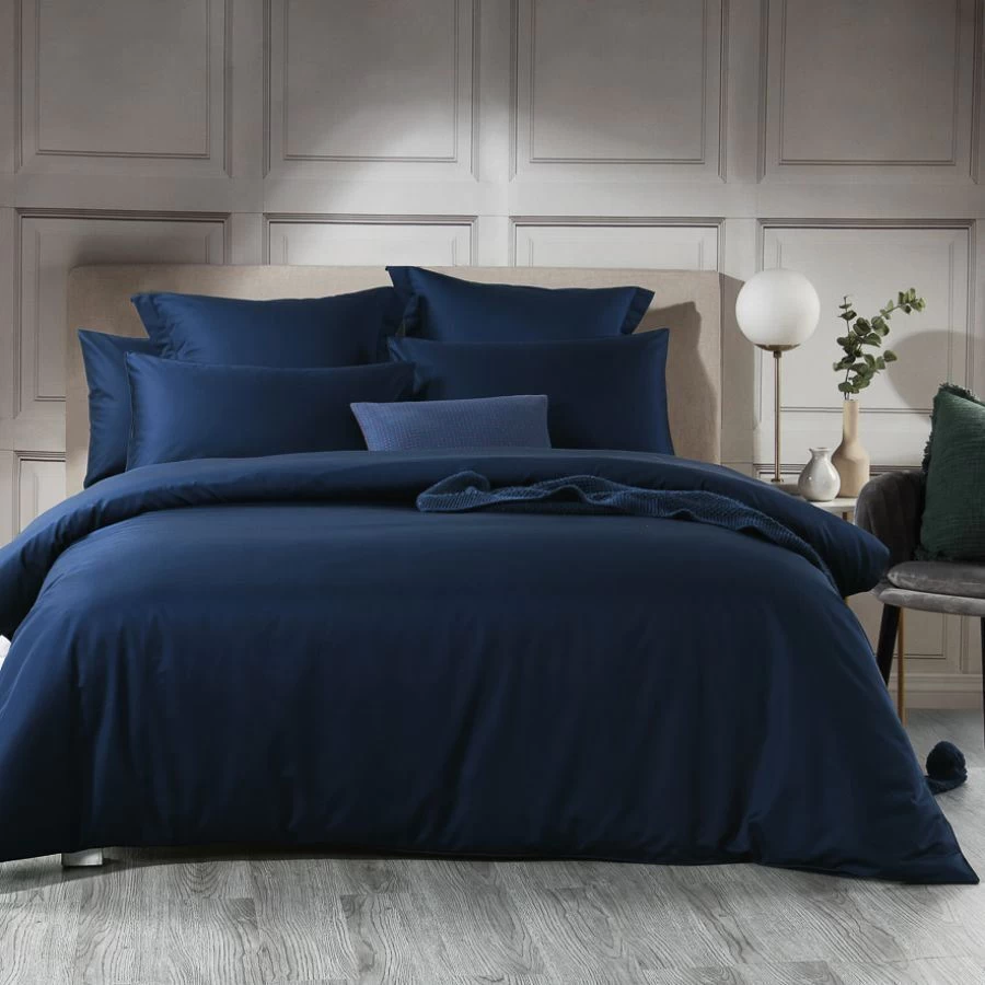 Soho 1000TC Quilt Cover Set Navy 1 Soho 1000TC Quilt Cover Set Navy
