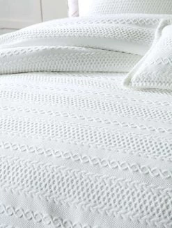 Ivy White Quilt Cover Set -Bedding Specialty Shop IVY WHITE QCS 2